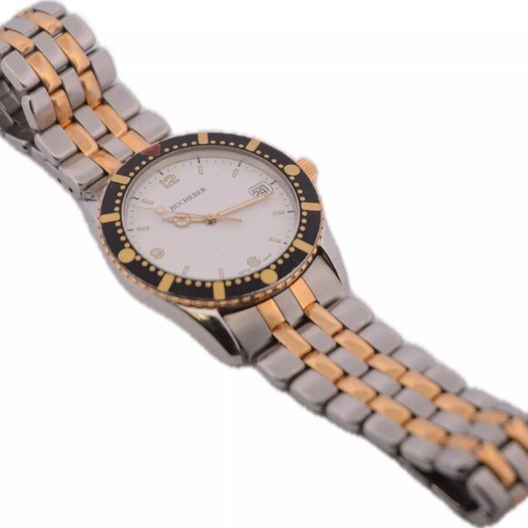 Vintage 36mm Bucherer 955.711 Men\'s Quartz Wristwatch Swiss Steel Two Tone main image 6